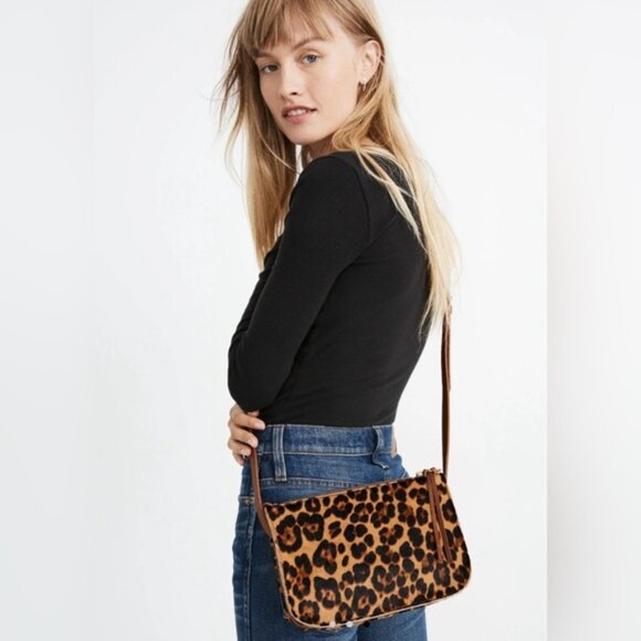 Madewell Handbags - Madewell - The Simple Crossbody Bag 100% Calf Hair - Leopard Print Purse - NWT